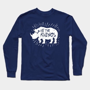 Save The Rhinos - Rhino Conservation Long Sleeve T-Shirt